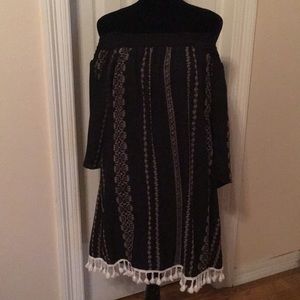Trendy off-shoulder black dress